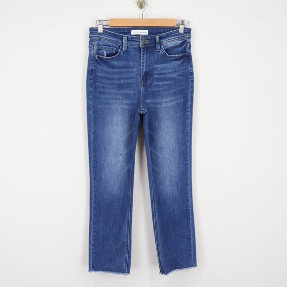 Flying Monkey A Little Closer Super High Rise Crop Slim Straight Jean Size 27 - Picture 2 of 8